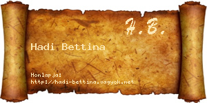Hadi Bettina névjegykártya